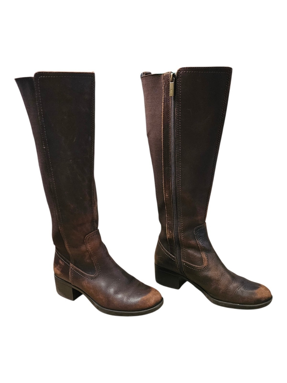 Classic Brown Leather Knee-High Women's Boots